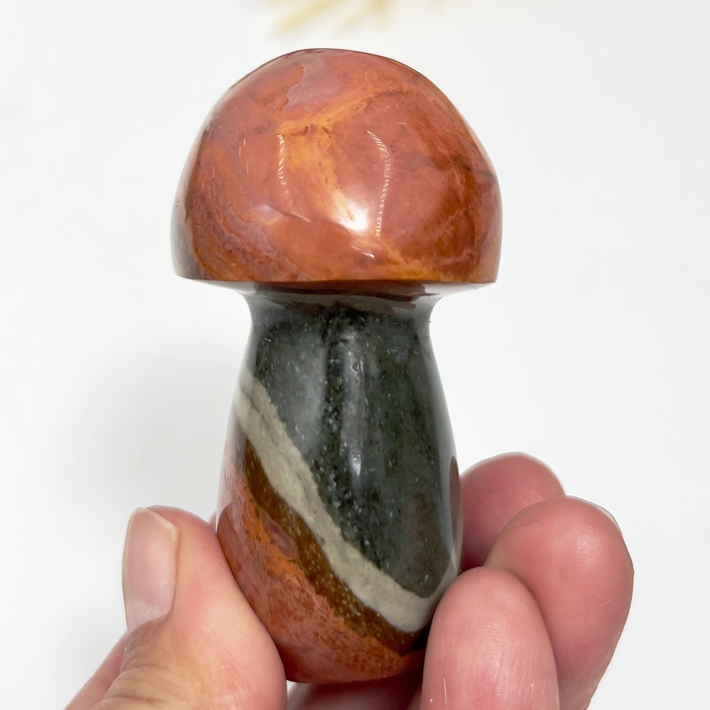 Polychrome Jasper Mushroom Healing Crystal Carving 119g