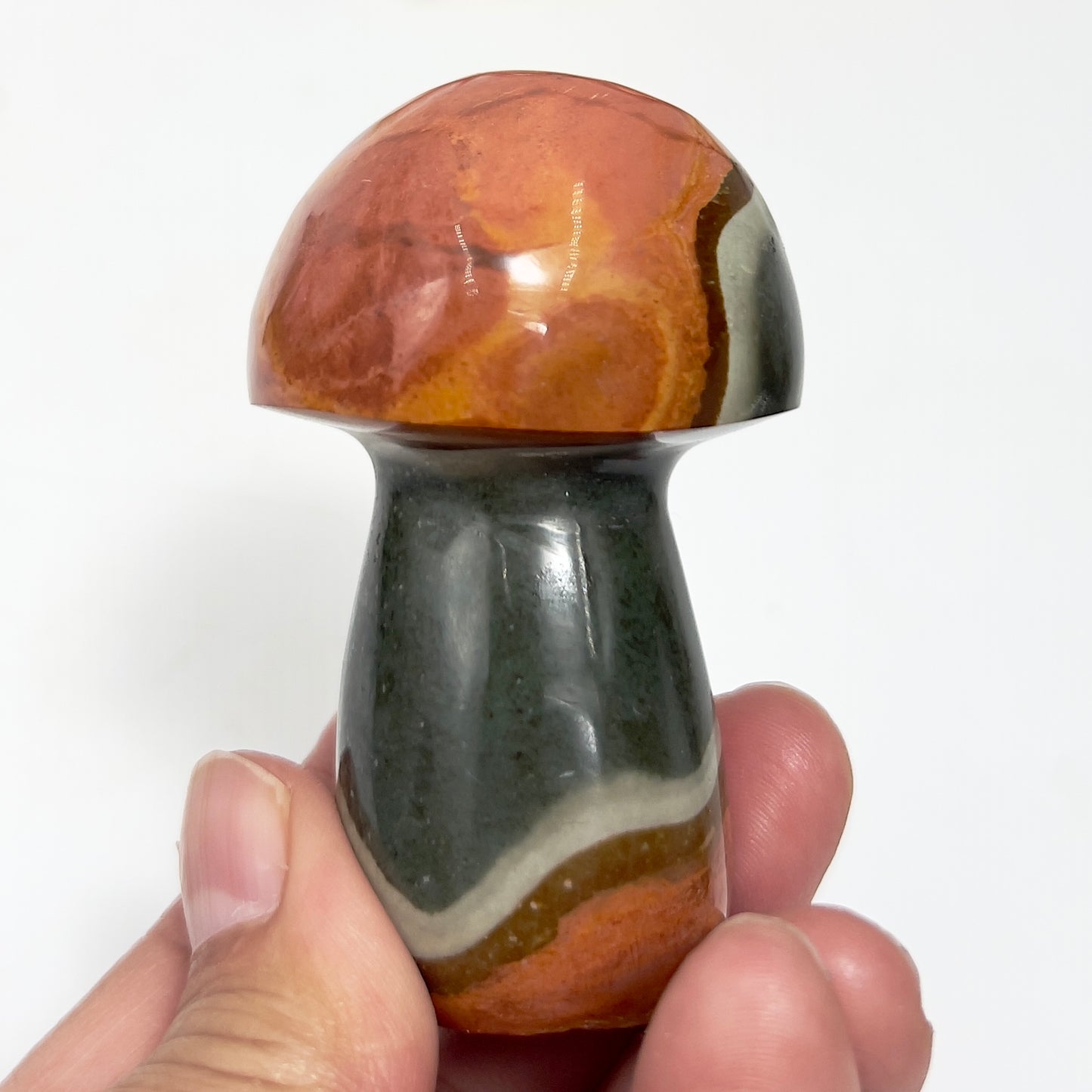 Polychrome Jasper Mushroom Healing Crystal Carving 119g