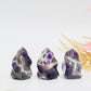 Chevron Dream Amethyst Flames Healing Crystal Carving 3 Pieces