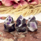 Chevron Dream Amethyst Flames Healing Crystal Carving 3 Pieces