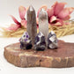 Chevron Dream Amethyst Flames Healing Crystal Carving 3 Pieces