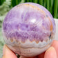 Amethyst with Mexican Lace Agate Purple Sphere Healing Crystal Ball 322g 61mm