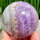 Amethyst with Mexican Lace Agate Purple Sphere Healing Crystal Ball 322g 61mm