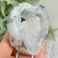 Trancas Quartz Heart Geode Slice Crystal Carving 138g