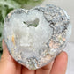 Trancas Quartz Heart Geode Slice Crystal Carving 138g