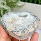 Trancas Quartz Heart Geode Slice Crystal Carving 138g