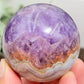 Amethyst with Mexican Lace Agate Purple Sphere Healing Crystal Ball 260g 58mm