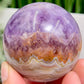 Amethyst with Mexican Lace Agate Purple Sphere Healing Crystal Ball 260g 58mm