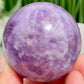 Amethyst with Mexican Lace Agate Purple Sphere Healing Crystal Ball 260g 58mm