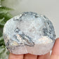 Trancas Quartz Heart Geode Slice Crystal Carving 124g