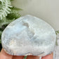 Trancas Quartz Heart Geode Slice Crystal Carving 144g