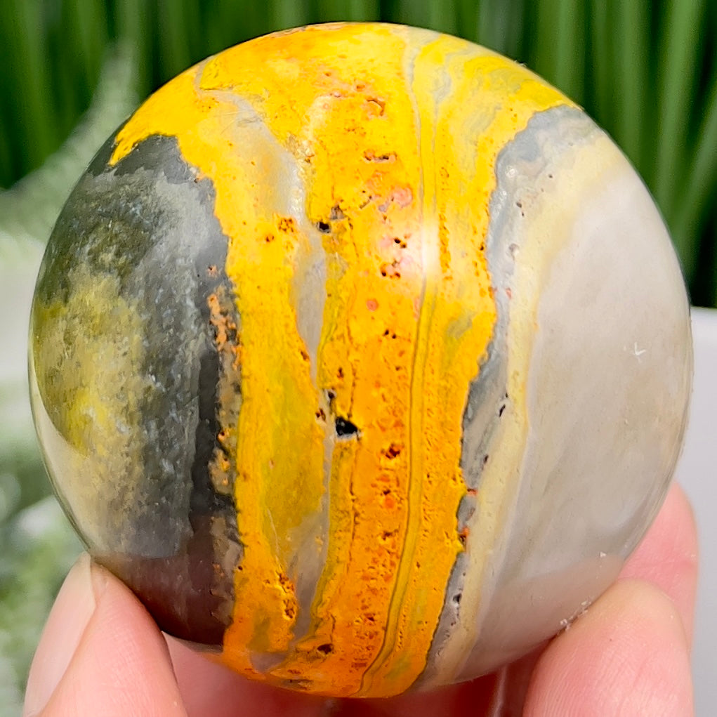 Bumblebee Jasper Sphere Healing Crystal Ball 238g 56mm