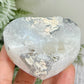 Trancas Quartz Heart Geode Slice Crystal Carving 144g