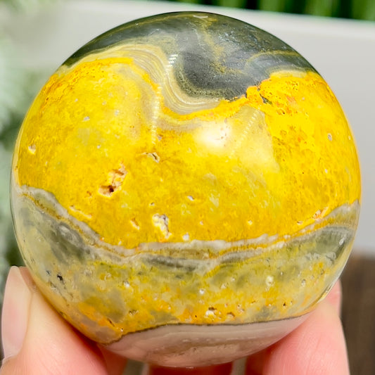 Bumblebee Jasper Sphere Healing Crystal Ball 238g 56mm