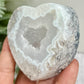 Trancas Quartz Heart Geode Slice Crystal Carving 180g