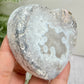 Trancas Quartz Heart Geode Slice Crystal Carving 180g