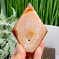 Carnelian Quartz Rhombus Display with Stand Healing Crystal Carving