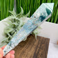 Moss Agate Wand with Stand Healing Crystal Ball 402g 218mm