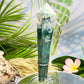 Moss Agate Wand with Stand Healing Crystal Ball 414g 217mm