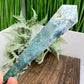 Moss Agate Wand with Stand Healing Crystal Ball 414g 217mm