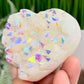 Quartz Heart with Angel Aura Healing Crystal Carving 192g