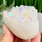 Quartz Heart with Angel Aura Healing Crystal Carving 192g