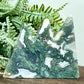 Moss Agate Mountain Hills Healing Crystal Carving 146g