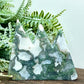 Moss Agate Mountain Hills Healing Crystal Carving 146g