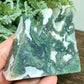 Moss Agate Mountain Hills Healing Crystal Carving 146g