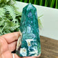 Moss Agate Tower Healing Crystal Generator 252g