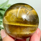 Tigers Eye with Hematite Sphere Gemstone Healing Crystal Ball 228g 53mm