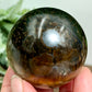 Tigers Eye with Hematite Sphere Gemstone Healing Crystal Ball 228g 53mm