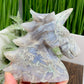 Moss Agate Unicorn Animal Fairy Tale Healing Crystal Carving 464g