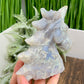 Moss Agate Unicorn Animal Fairy Tale Healing Crystal Carving 464g