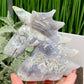 Moss Agate Unicorn Animal Fairy Tale Healing Crystal Carving 464g