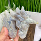 Moss Agate Unicorn Animal Fairy Tale Healing Crystal Carving 464g