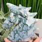 Moss Agate Unicorn Animal Fairy Tale Healing Crystal Carving 518g