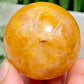 Golden Healer Quartz Sphere Healing Crystal Ball 152g 48mm