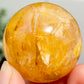 Golden Healer Quartz Sphere Healing Crystal Ball 86g 40mm