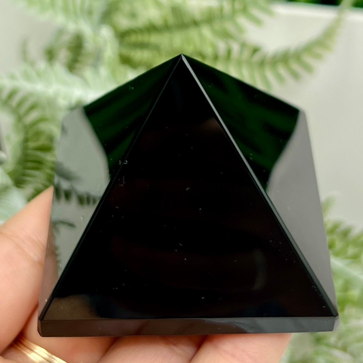 Black Obsidian Pyramid Crystal Carving 176g