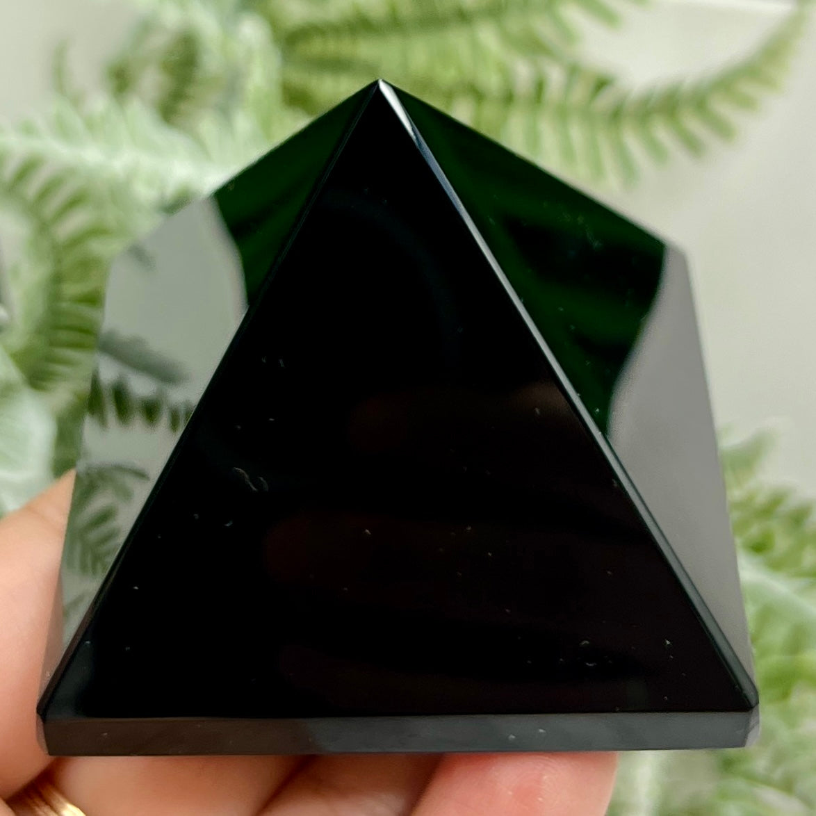 Black Obsidian Pyramid Crystal Carving 176g