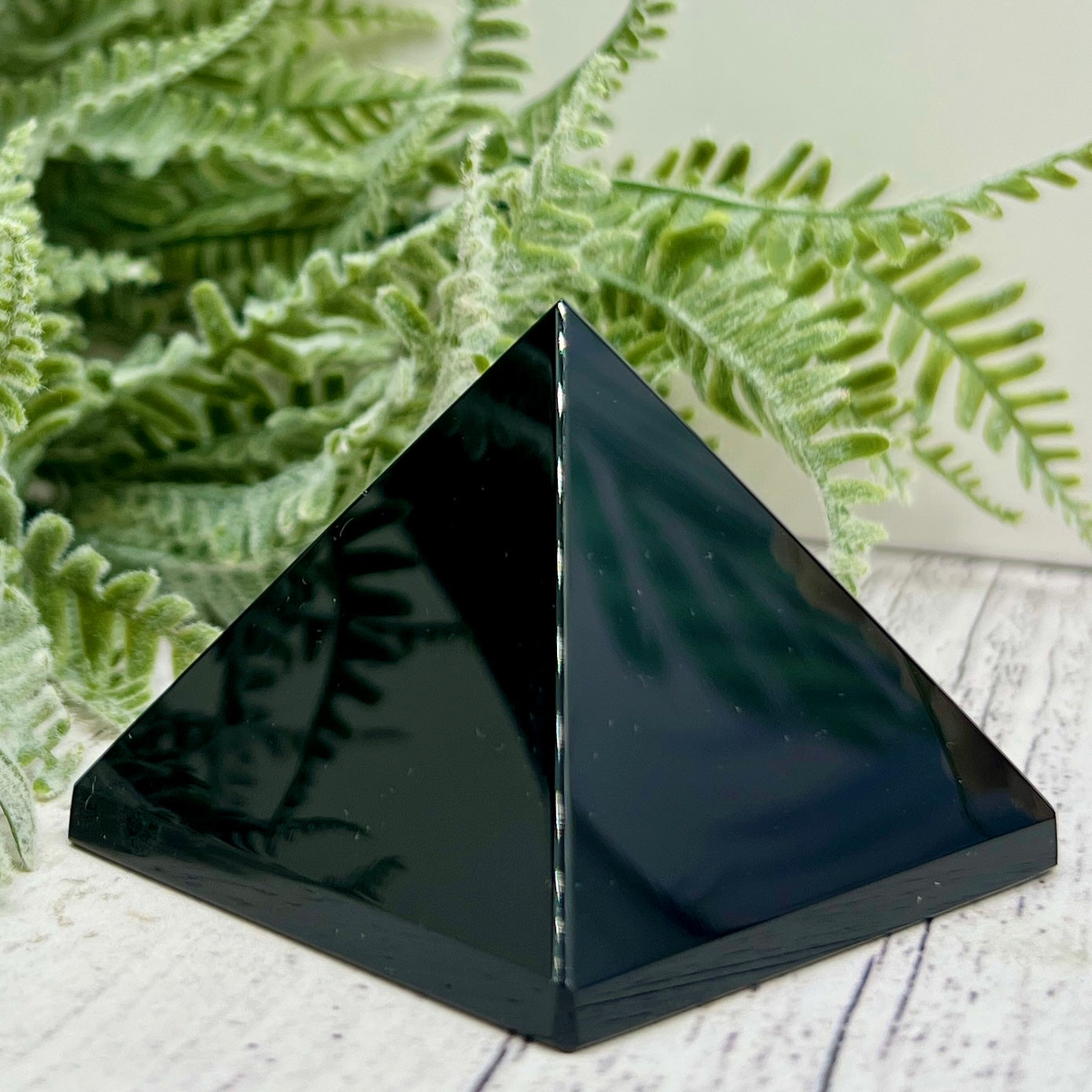 Black Obsidian Pyramid Crystal Carving 176g