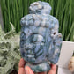 Moss Agate Blue Crystal Buddha 1412g