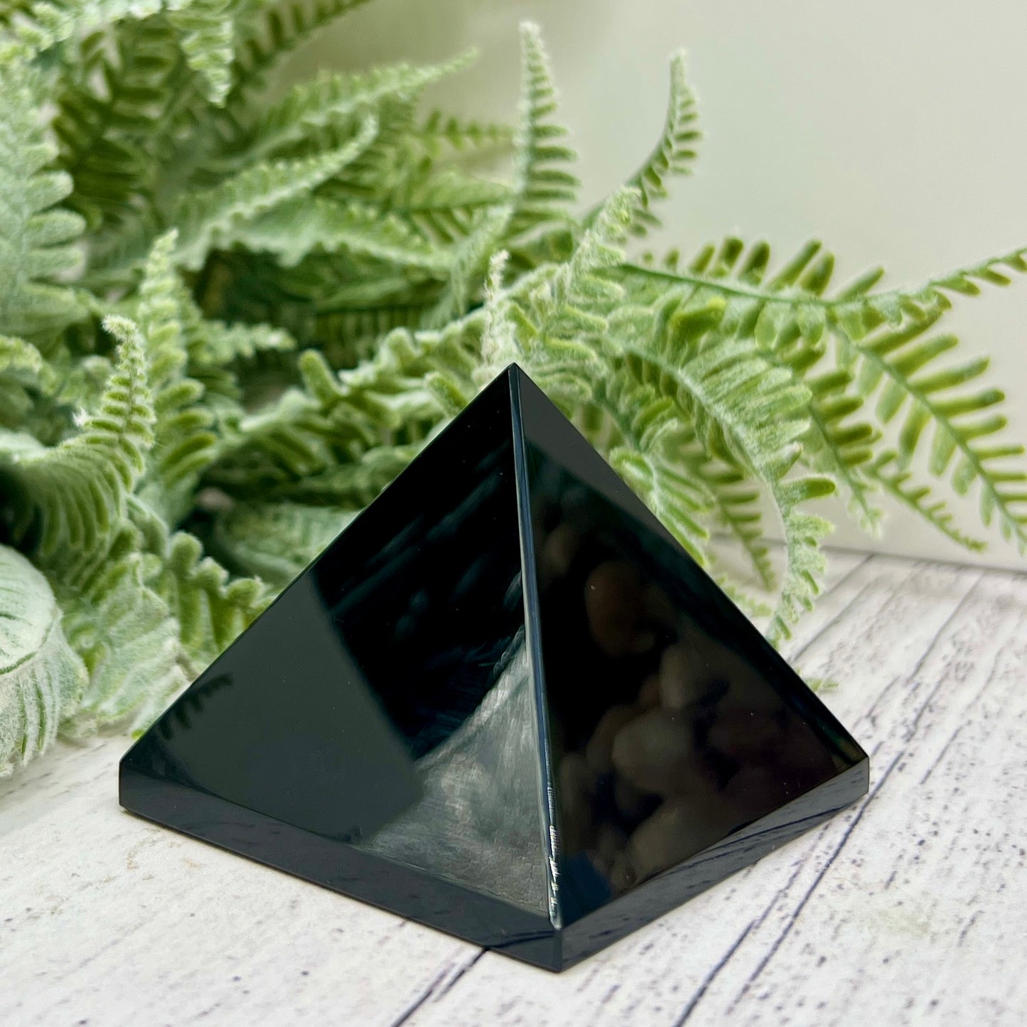 Black Obsidian Pyramid Crystal Carving 182g