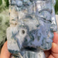 Moss Agate Blue Crystal Buddha 1412g