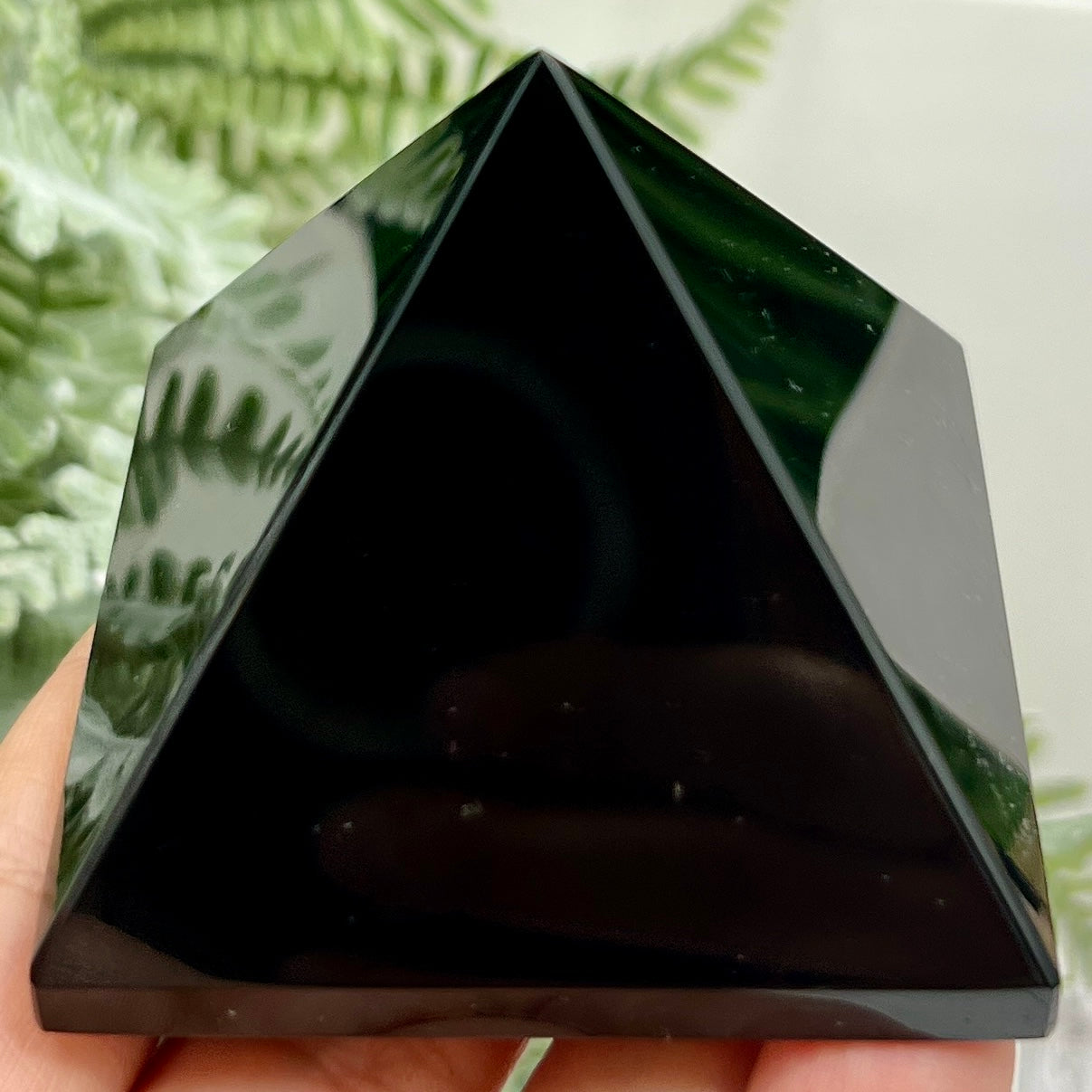 Black Obsidian Pyramid Crystal Carving 182g