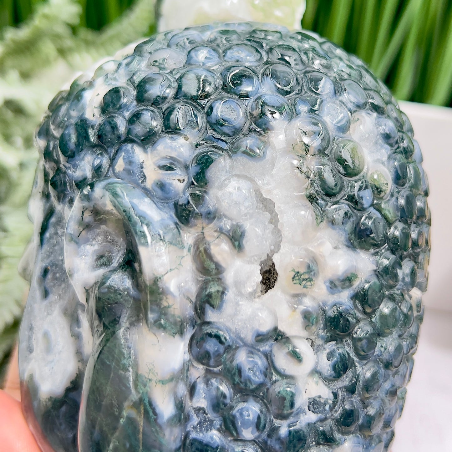 Moss Agate Buddha Crystal 1674g