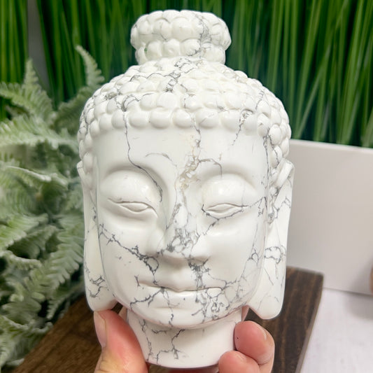 Howlite Crystal Buddha 1576g