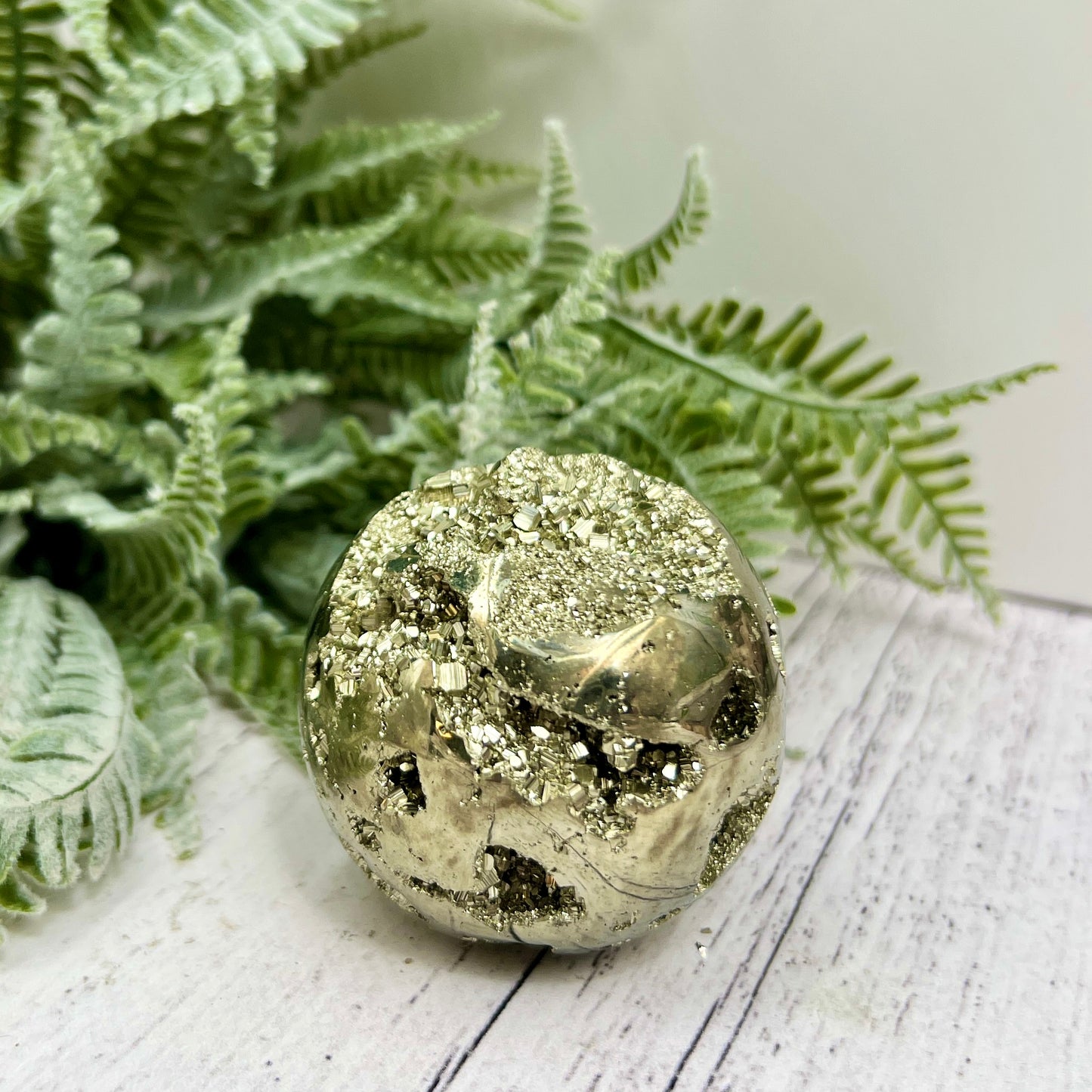 Pyrite Fools Gold Cubic Sphere Healing Crystal Ball 375g 57mm