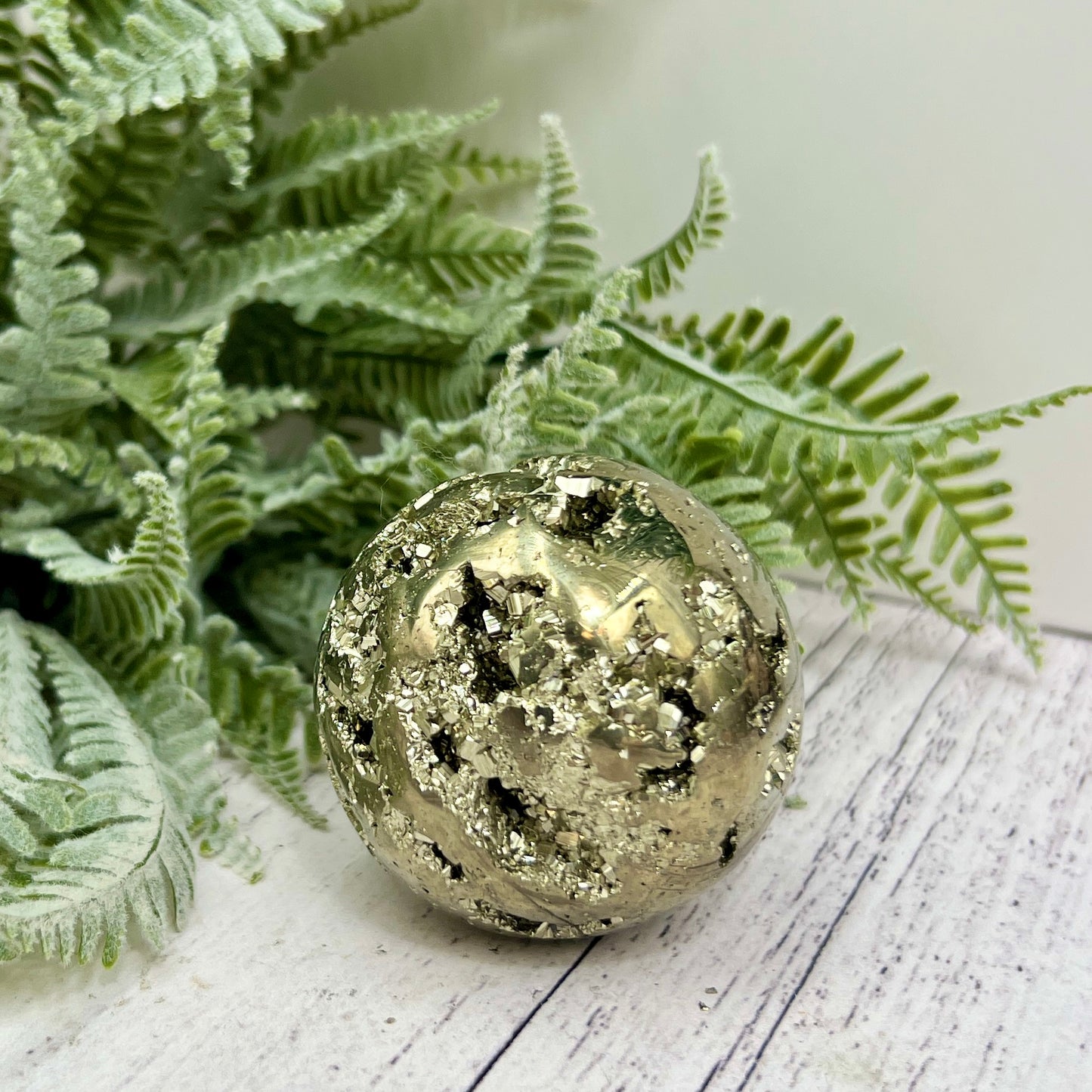 Pyrite Fools Gold Cubic Sphere Healing Crystal Ball 364g 56mm